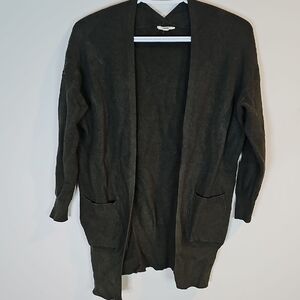 Garage Olive Green Xs Open-Front Layering Cardigan